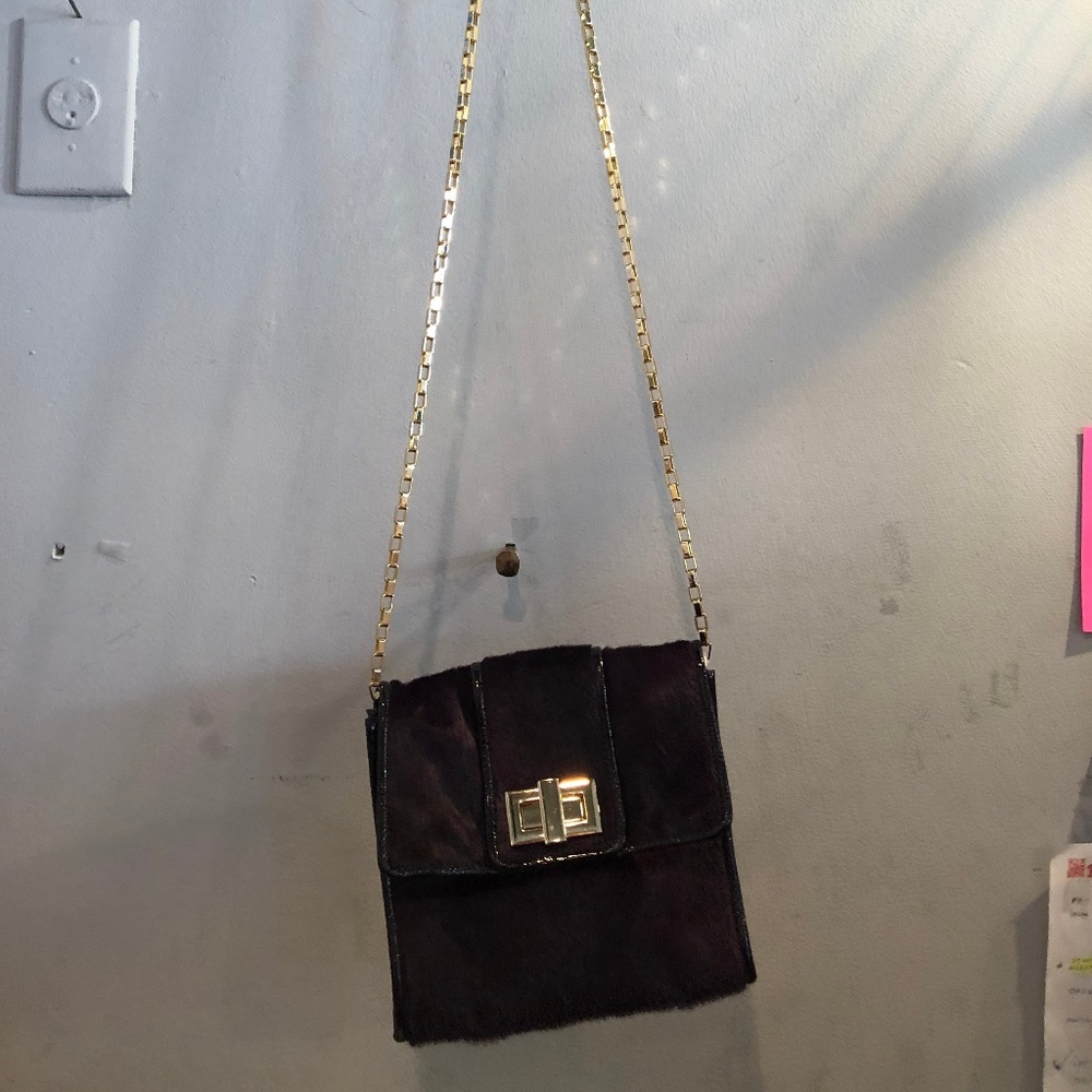 Kooba Purple Fur Bag